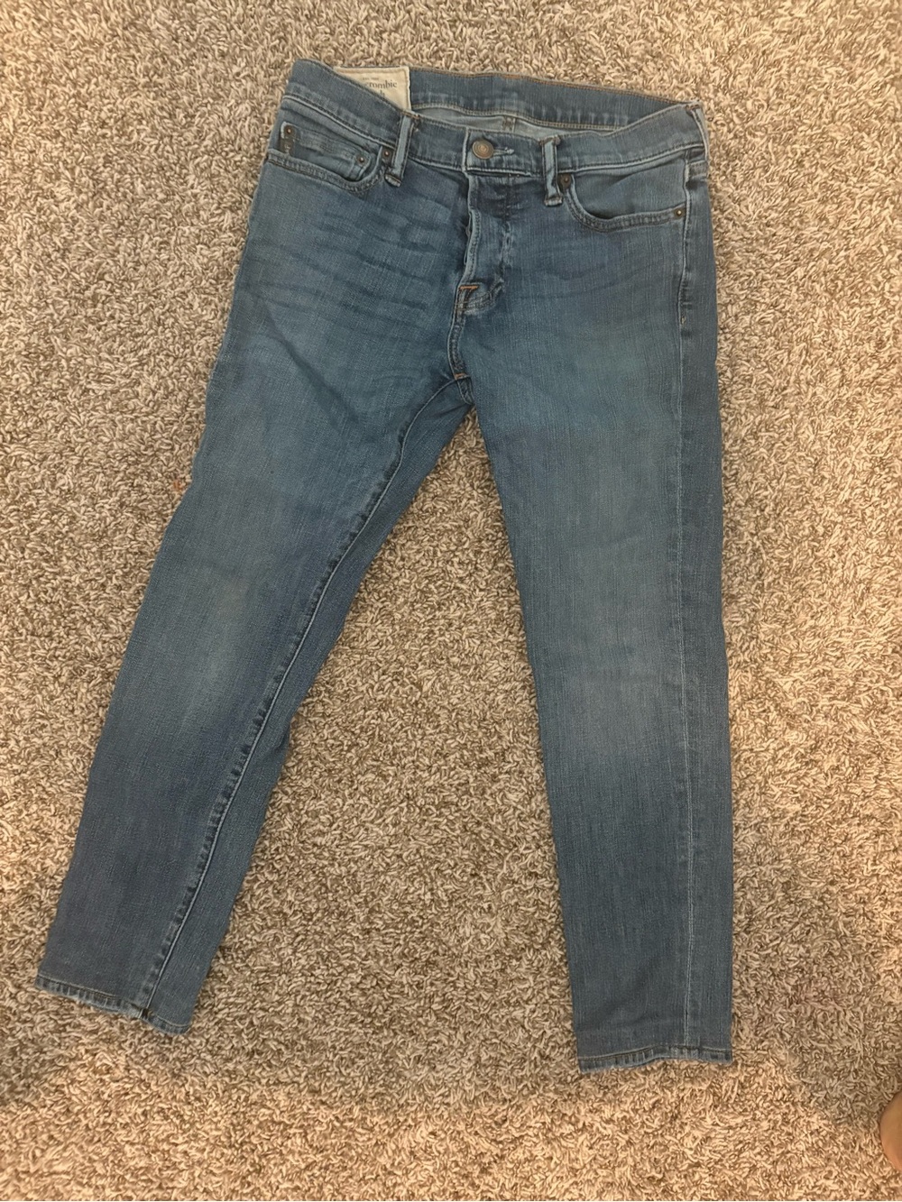 Abercrombie & Fitch Men's Medium Blue Slim Straight Jeans